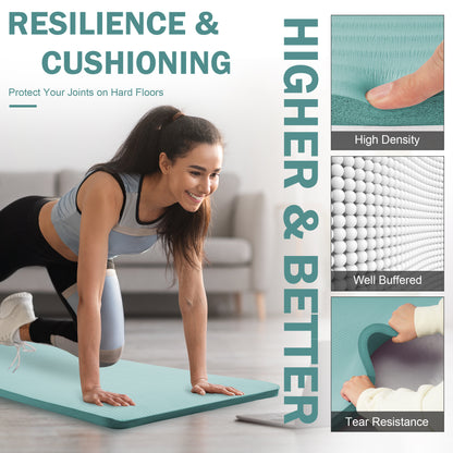 Fitvids 1 Inch Thick Yoga Mat 71x24 Inch - Non Slip Workout Mat with Carry Strap, Multi Colors, Versatile Exercise Mat for Home Gym Pilates Meditation, Suitable for All Skill Level