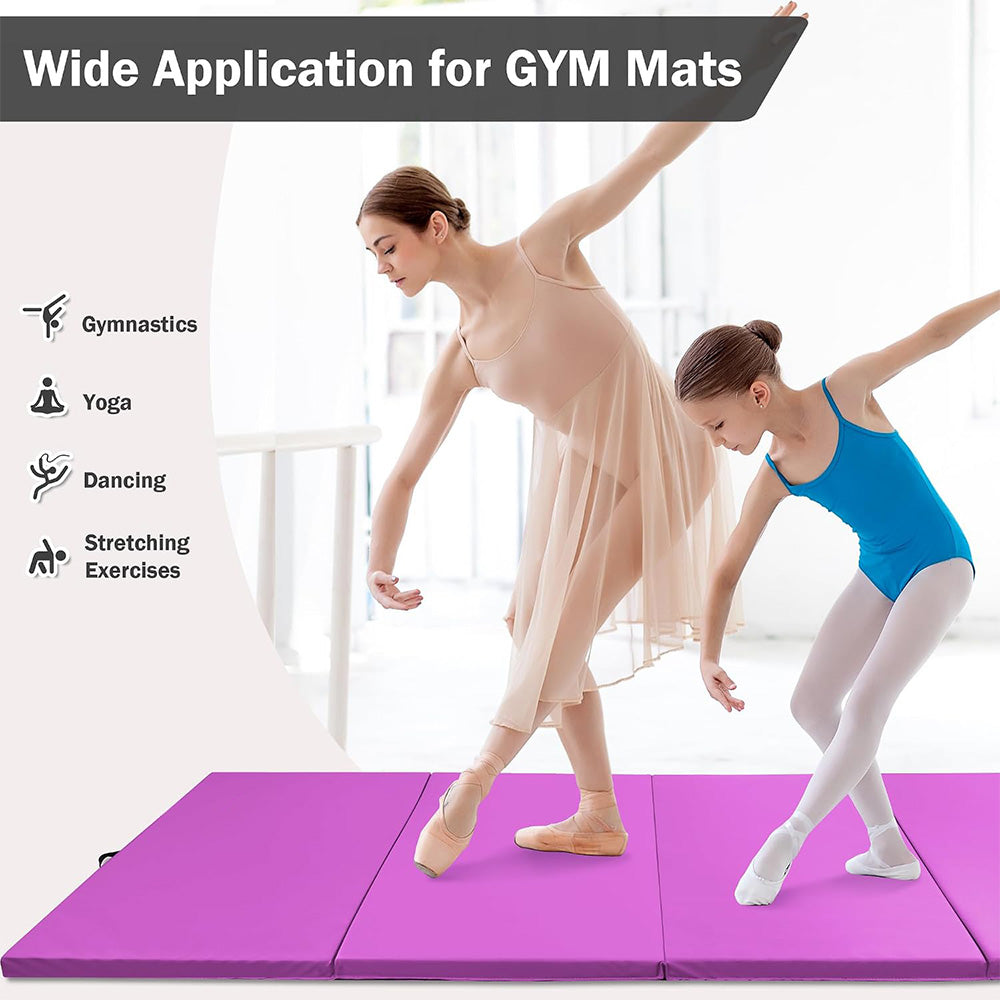 Fitvids Gymnastics Tumbling Mats 4-Panel Foldable Gymnastics Mat Portable Training Mat