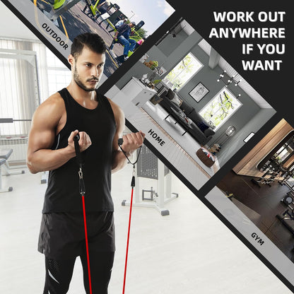 Fitvids Resistance Loop Bands Set, 5-Level Exercise Bands for Home Fitness, Physical Therapy & Strength Training