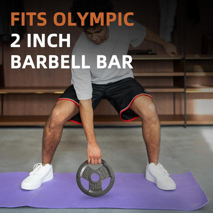 Fitvids 2" Olympic Tri-Grip Weight Plates Set 70LB Home Gym Weights