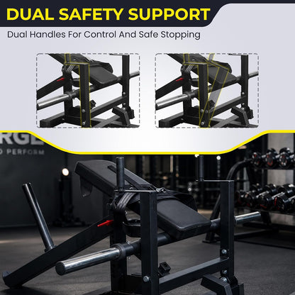 Fitvids Plate-Loaded Glute Bridge Hip Thrust Machine, Fully Upgraded Heavy Duty Glute Trainer, Professional Sports Training Equipment for Home Gym Butt Shaping and Muscle Growth