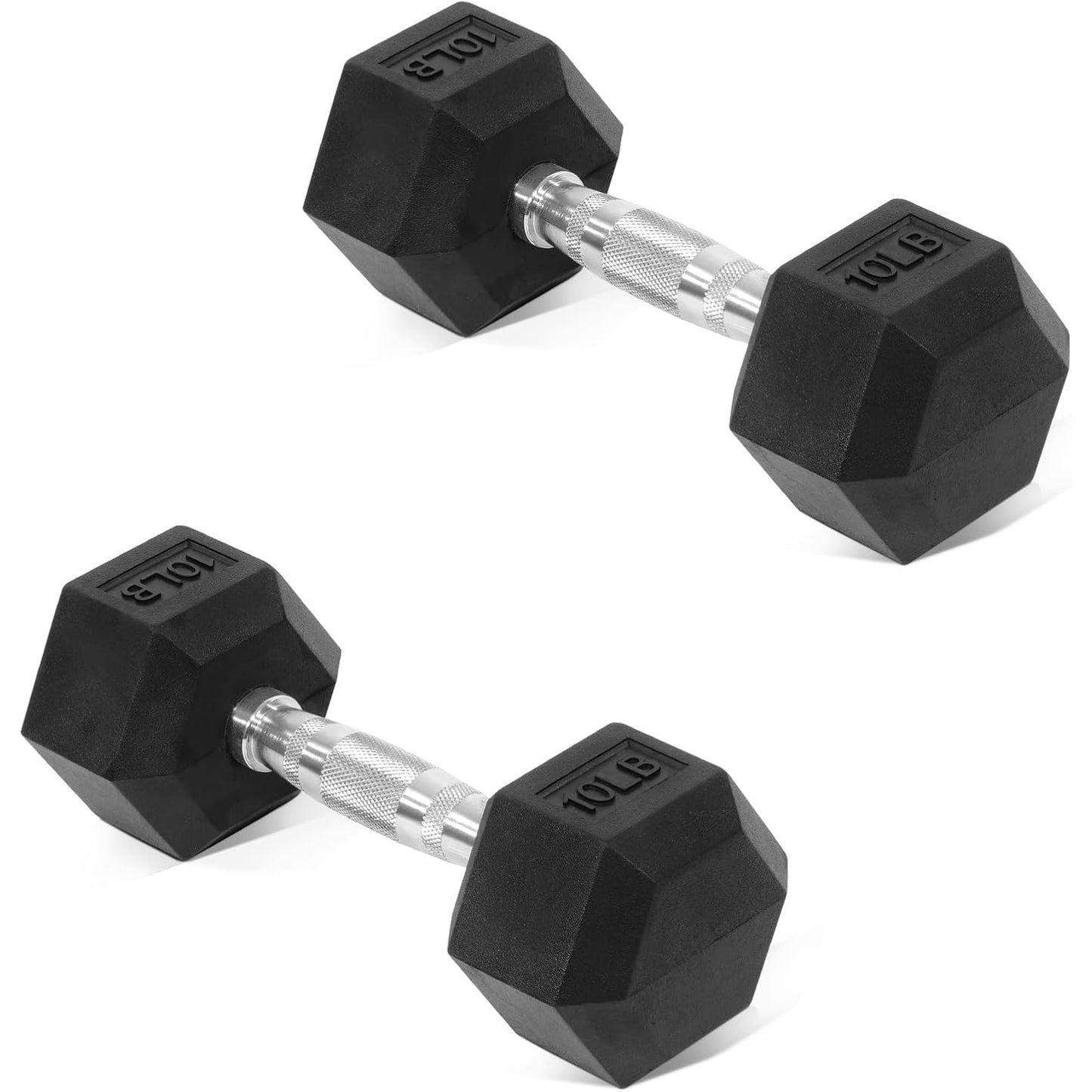 Fitvids Hex Dumbbells Rubber Coated Hand Weights for Exercises and Fitness Home Gym
