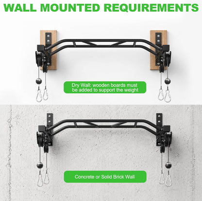 Fitvids Wall Mounted Pull Up Bar, Heavy Duty Multi-Grip Chin Up Bar for Home Gym, 450 LBS Weight Capacity Upper Body Strength Training Equipment with Multiple Grip Options