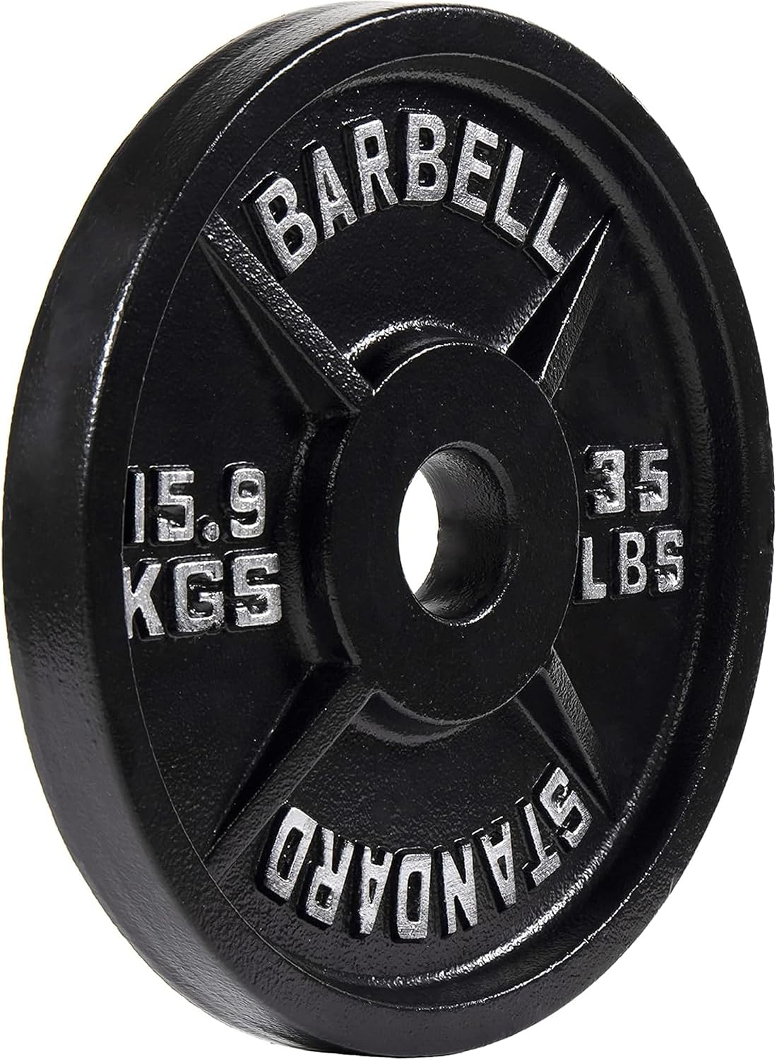Fitvids 2-Inch Olympic Cast Iron Plate Weight Plate for Strength Training, Weightlifting and Crossfit