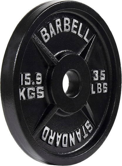 Fitvids 2-Inch Olympic Cast Iron Plate Weight Plate for Strength Training, Weightlifting and Crossfit