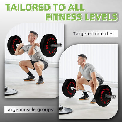 Fitvids 2‑Inch Olympic Rubber Bumper Weight Plates Pair, 35 lbs for Home Gym Strength Training