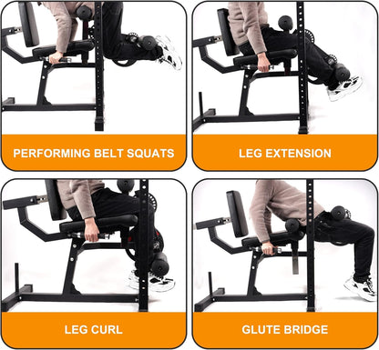 Fitvids Leg Extension Curl Machine, Plate Loaded Leg Developer for Garage | Build stronger legs with adjustable dual-function training for home gyms, bodybuilding, knee strength and lower body workouts