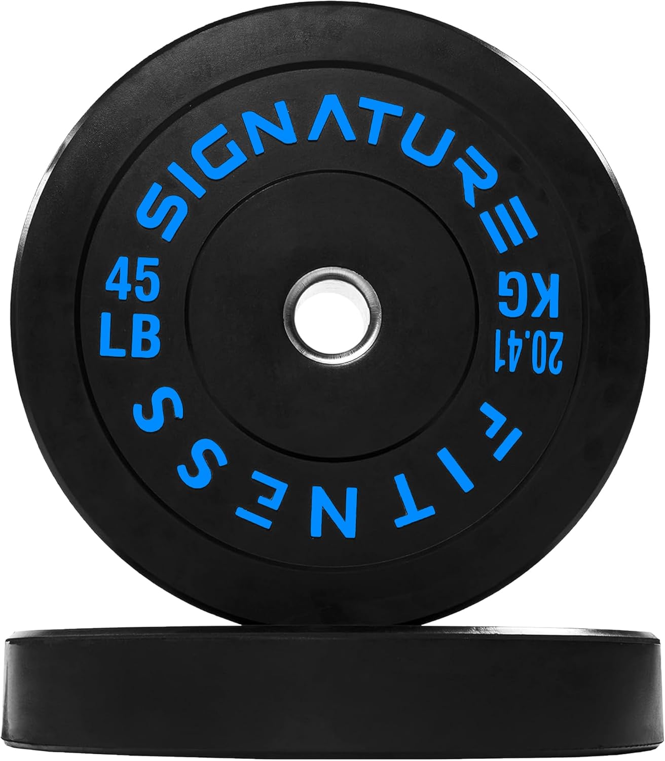 Fitvids 2‑Inch Olympic Rubber Bumper Weight Plates Pair, 45 lbs for Home Gym Strength Training