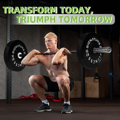 Fitvids 2‑Inch Olympic Rubber Bumper Weight Plates Pair, 15 lbs for Home Gym Strength Training
