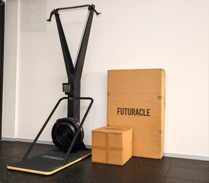 FUTURACLE Ski Machine, Indoor Aerobic Wind Resistance Machine, Skiing Machine with LCD Display, Home Gym Strength Training Equipment