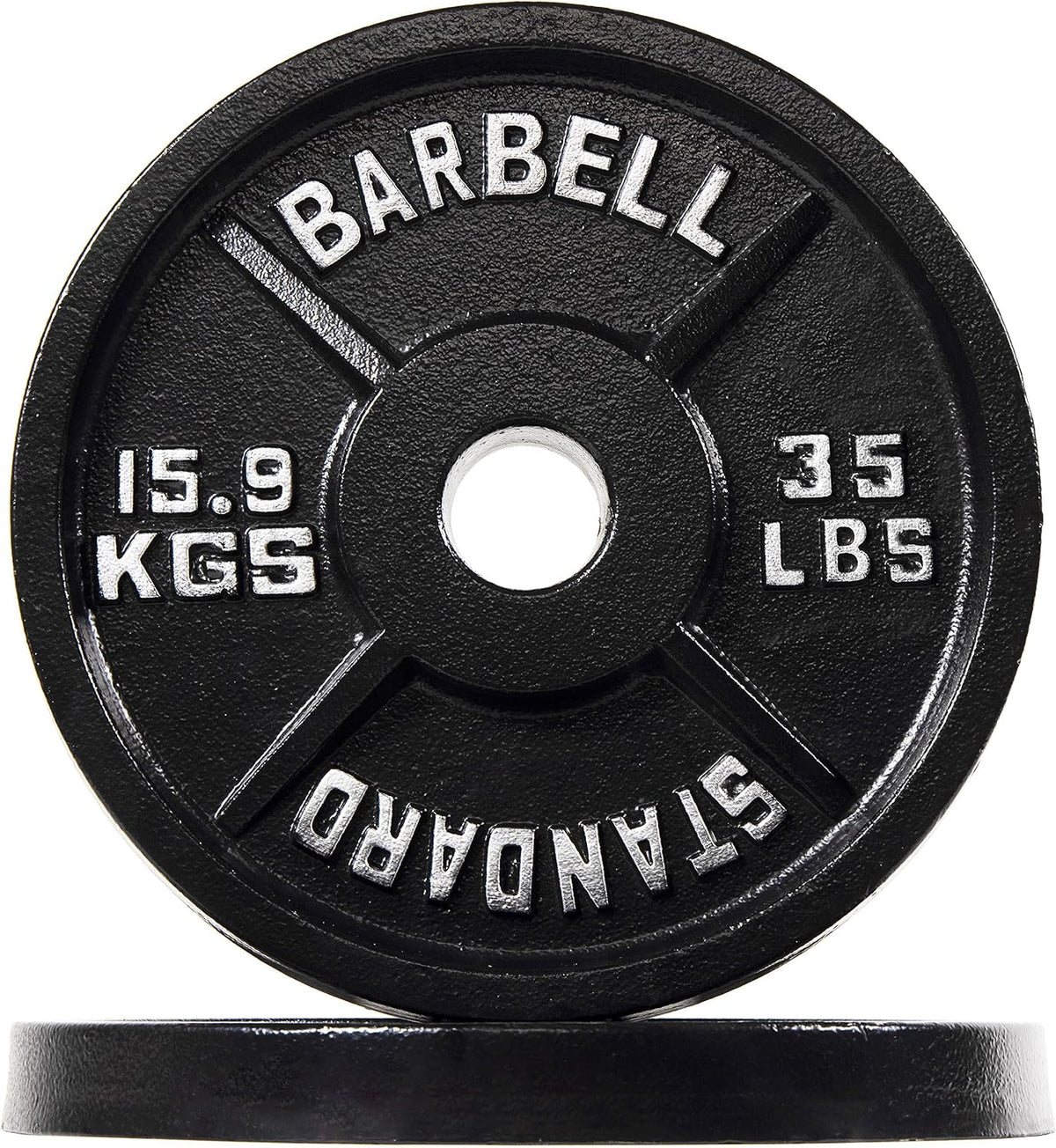 Fitvids 2-Inch Olympic Cast Iron Plate Weight Plate for Strength Training, Weightlifting and Crossfit